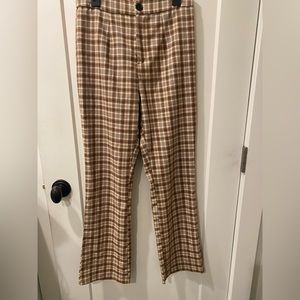 SHEIN brown patterned pants; used but in great condition!